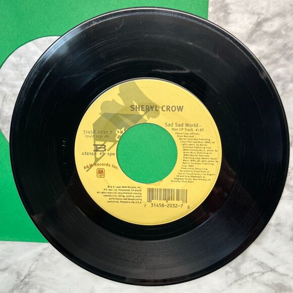 Sheryl Crow Everyday is a Winding Road / Sad Sad World 45 Vinyl 90 Folk Rock - Picture 6 of 6